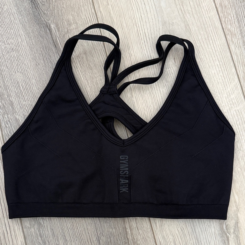 Gymshark Black Strappy Sports Bra